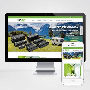 电源设备外贸网站pbootcms模板 带自动翻译功能(自适应手机端)